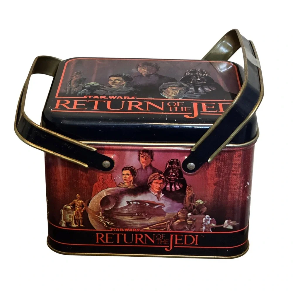 1983 Chein Star Wars Return Of The Jedi ROTJ Collectible Tin Box w/ Handles